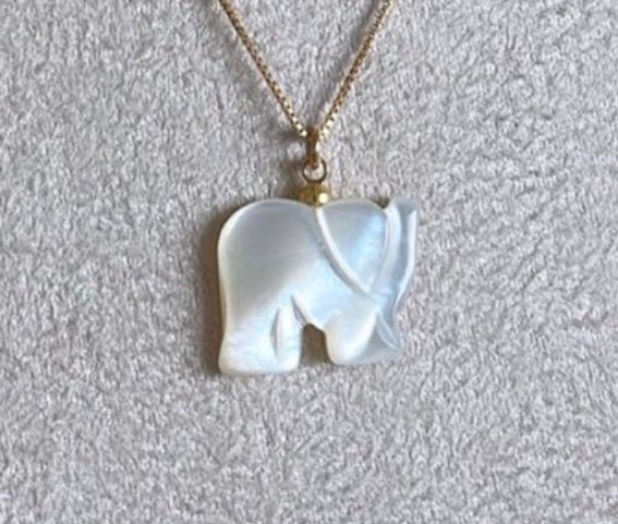 Colar aço elefante - 38 + 6 cm - multi esmalte - colar banhado a